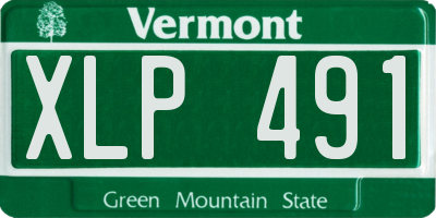 VT license plate XLP491