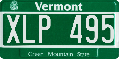 VT license plate XLP495