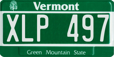 VT license plate XLP497