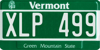 VT license plate XLP499