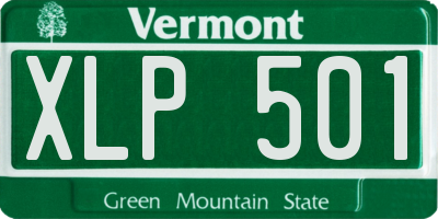 VT license plate XLP501