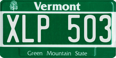 VT license plate XLP503