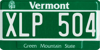 VT license plate XLP504