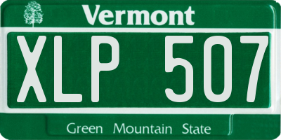 VT license plate XLP507