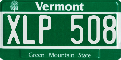 VT license plate XLP508
