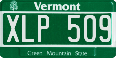 VT license plate XLP509