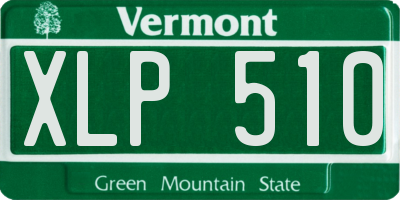 VT license plate XLP510