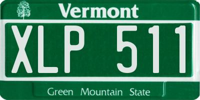VT license plate XLP511