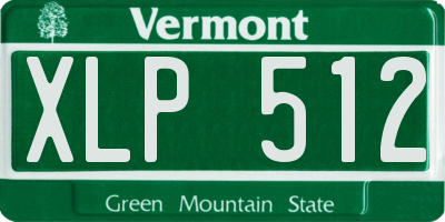 VT license plate XLP512