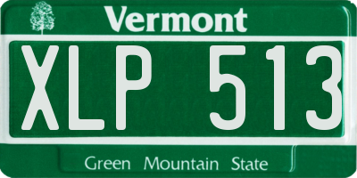 VT license plate XLP513