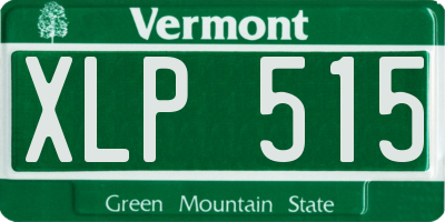 VT license plate XLP515
