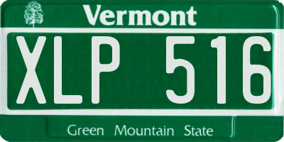 VT license plate XLP516