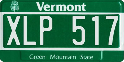 VT license plate XLP517