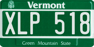 VT license plate XLP518
