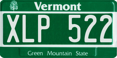 VT license plate XLP522