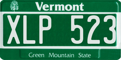 VT license plate XLP523
