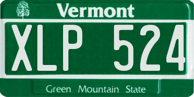 VT license plate XLP524