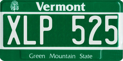 VT license plate XLP525