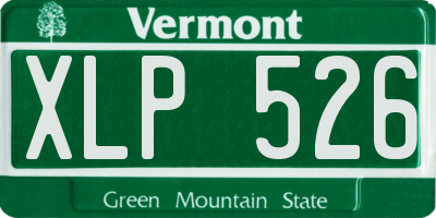 VT license plate XLP526