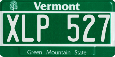 VT license plate XLP527