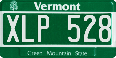 VT license plate XLP528