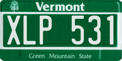 VT license plate XLP531
