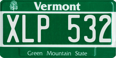 VT license plate XLP532