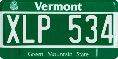 VT license plate XLP534