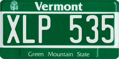 VT license plate XLP535