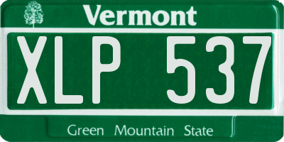 VT license plate XLP537