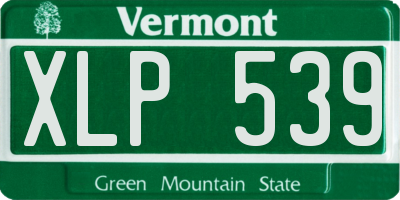 VT license plate XLP539