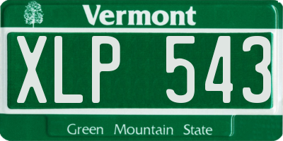 VT license plate XLP543