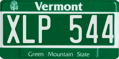 VT license plate XLP544