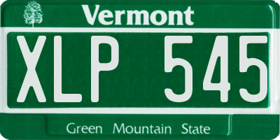 VT license plate XLP545