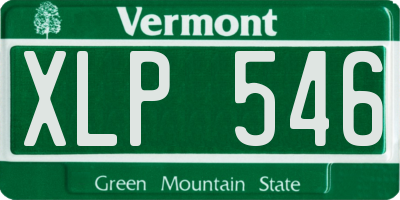 VT license plate XLP546