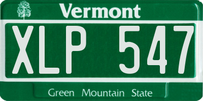 VT license plate XLP547
