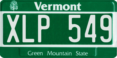 VT license plate XLP549