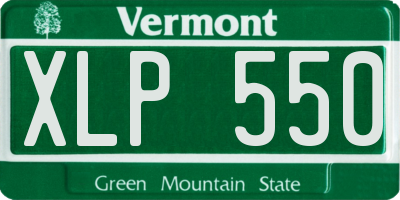 VT license plate XLP550