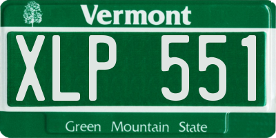 VT license plate XLP551