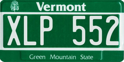 VT license plate XLP552