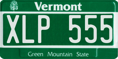 VT license plate XLP555