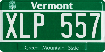 VT license plate XLP557