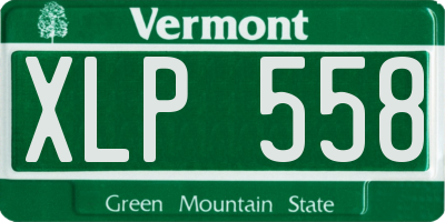 VT license plate XLP558