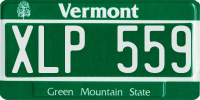 VT license plate XLP559