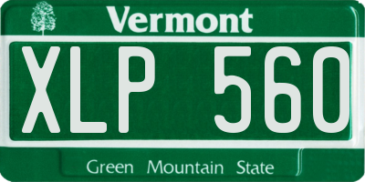 VT license plate XLP560