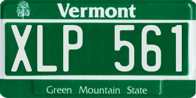 VT license plate XLP561