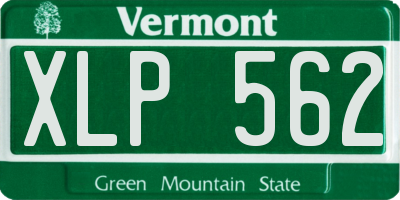 VT license plate XLP562