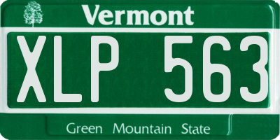 VT license plate XLP563