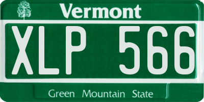 VT license plate XLP566