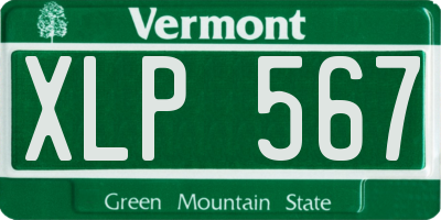 VT license plate XLP567